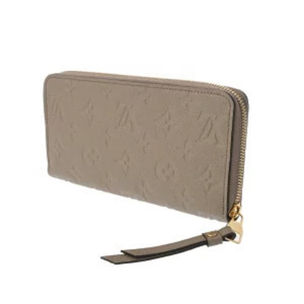 Louis Vuitton Leather Wallet Tourtrell Monogram Empreinte Zippy Long Brown